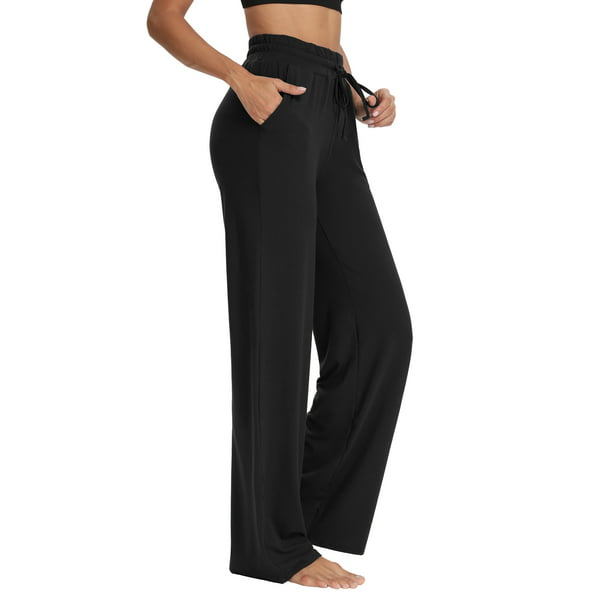DIBAOLONG Womens Yoga Sweatpants Loose Drawstring Lounge Wide Leg Pajama Pants Workout Joggers Pants with Pockets 